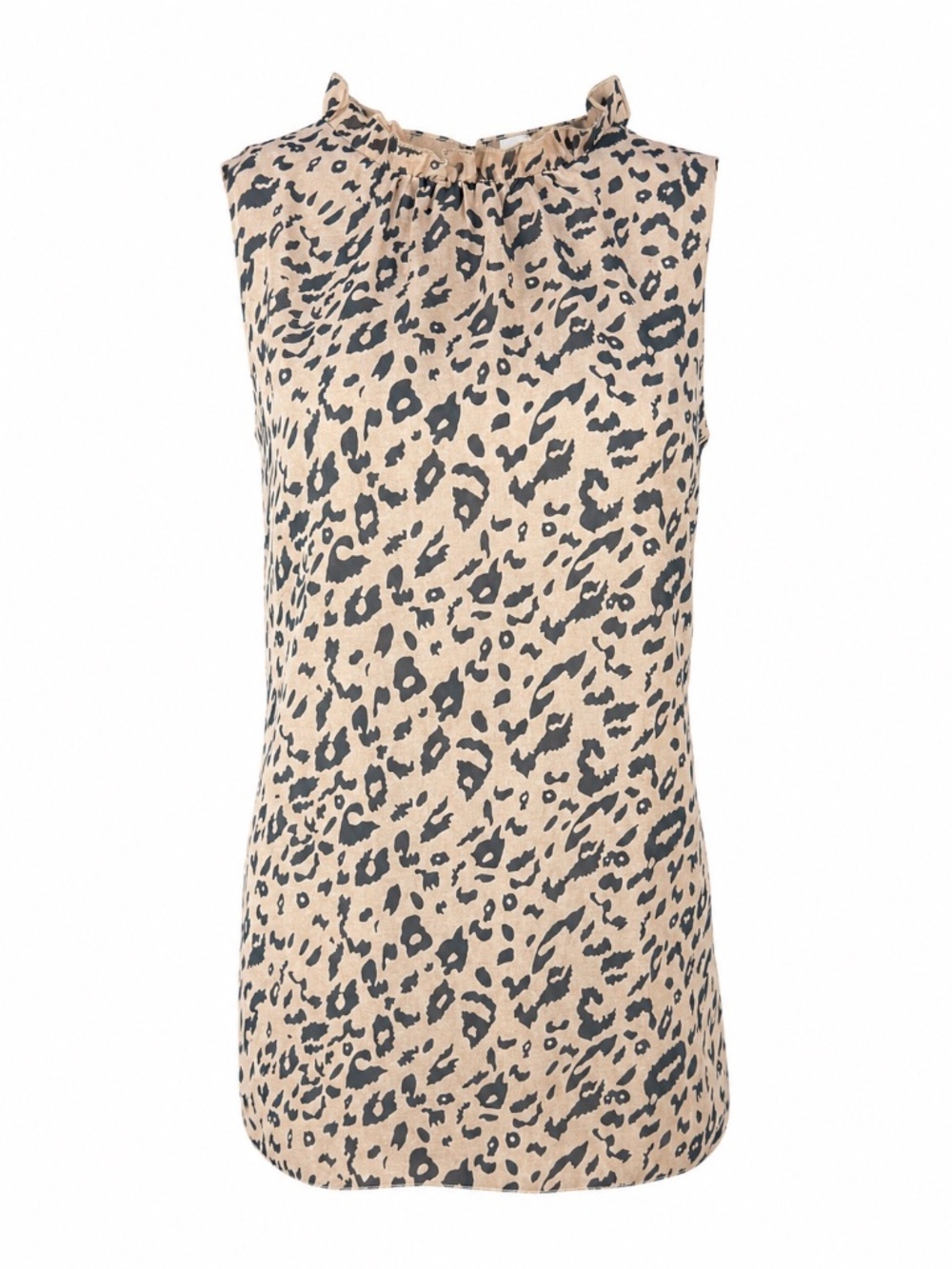 Boutique Leopard Print Sleeveless Blouse Size L